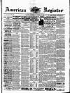 American Register Saturday 11 October 1884 Page 1