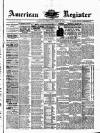 American Register Saturday 22 November 1884 Page 1