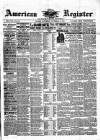 American Register Saturday 14 November 1885 Page 1