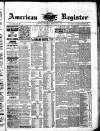 American Register Saturday 06 February 1886 Page 1