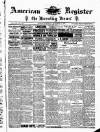 American Register Saturday 17 November 1888 Page 1