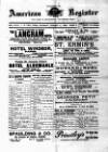 American Register Saturday 11 January 1902 Page 1