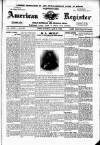 American Register Saturday 25 April 1903 Page 1
