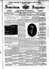 American Register Saturday 06 June 1903 Page 1