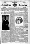 American Register Saturday 03 October 1903 Page 1