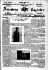 American Register Saturday 17 October 1903 Page 1