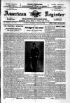 American Register Saturday 24 October 1903 Page 1