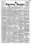 American Register Saturday 10 November 1906 Page 1