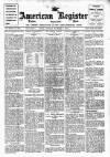American Register Saturday 17 November 1906 Page 1