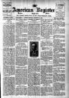 American Register Saturday 15 December 1906 Page 1