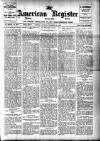 American Register Saturday 29 December 1906 Page 1