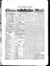 Overland China Mail Saturday 12 January 1907 Page 1