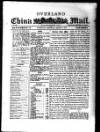 Overland China Mail Saturday 09 March 1907 Page 1