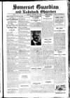 Somerset Guardian and Radstock Observer Friday 13 January 1922 Page 1