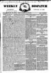 Weekly Dispatch (London) Saturday 30 January 1869 Page 1