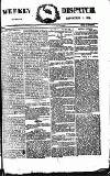 Weekly Dispatch (London) Sunday 01 September 1872 Page 1
