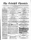 Coleshill Chronicle Saturday 29 September 1883 Page 1