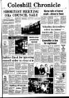 Coleshill Chronicle Friday 18 January 1980 Page 1