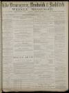 Bromsgrove & Droitwich Messenger Saturday 04 April 1885 Page 1
