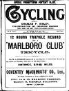 Cycling Saturday 23 May 1891 Page 1