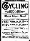 Cycling Saturday 25 July 1891 Page 1