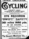 Cycling Saturday 09 January 1892 Page 1