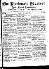 Kirriemuir Observer and General Advertiser Friday 28 March 1884 Page 1