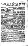 Cape and Natal News Thursday 01 November 1860 Page 1