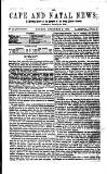 Cape and Natal News Monday 03 December 1860 Page 1