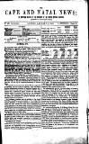 Cape and Natal News Tuesday 01 January 1861 Page 1