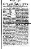 Cape and Natal News Tuesday 28 January 1862 Page 1