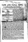 Cape and Natal News Monday 15 December 1862 Page 1