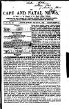 Cape and Natal News Monday 02 March 1863 Page 1