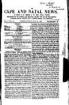 Cape and Natal News Friday 15 May 1863 Page 1