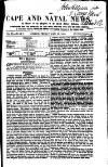 Cape and Natal News Friday 15 January 1864 Page 1