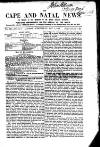 Cape and Natal News Wednesday 01 November 1865 Page 1