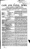 Cape and Natal News Friday 19 January 1866 Page 1