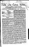 Cape and Natal News Monday 24 September 1866 Page 1