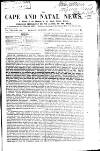 Cape and Natal News Monday 01 October 1866 Page 1