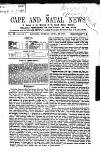 Cape and Natal News Monday 22 April 1867 Page 1