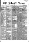 Alliance News Saturday 08 July 1865 Page 1