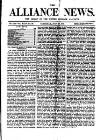 Alliance News Saturday 20 July 1878 Page 1