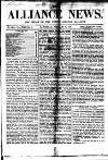 Alliance News Saturday 11 January 1879 Page 1