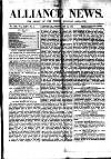 Alliance News Saturday 22 February 1879 Page 1
