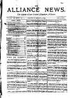 Alliance News Saturday 14 March 1885 Page 1
