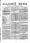 Alliance News Saturday 25 April 1885 Page 1