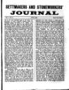 Settmakers' and Stoneworkers' Journal Wednesday 01 July 1891 Page 1