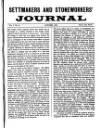 Settmakers' and Stoneworkers' Journal Thursday 01 October 1891 Page 1