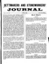 Settmakers' and Stoneworkers' Journal Friday 01 April 1892 Page 1