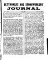 Settmakers' and Stoneworkers' Journal Sunday 01 May 1892 Page 1